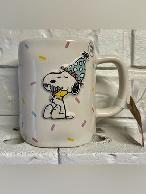 Rae Dunn x Peanuts Ceramic Coffee Mug (HAPPY BIRTHDAY) NEW